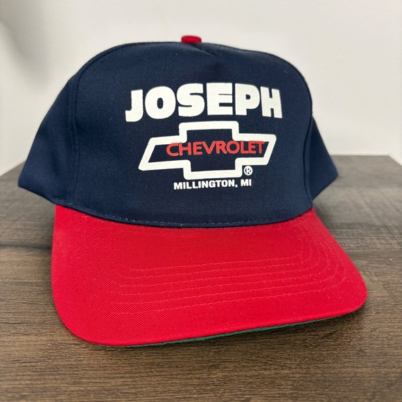 Joseph Chevrolet Millington MI Hat Cap Snapback Trucker Style Blue Red - Picture 1 of 4
